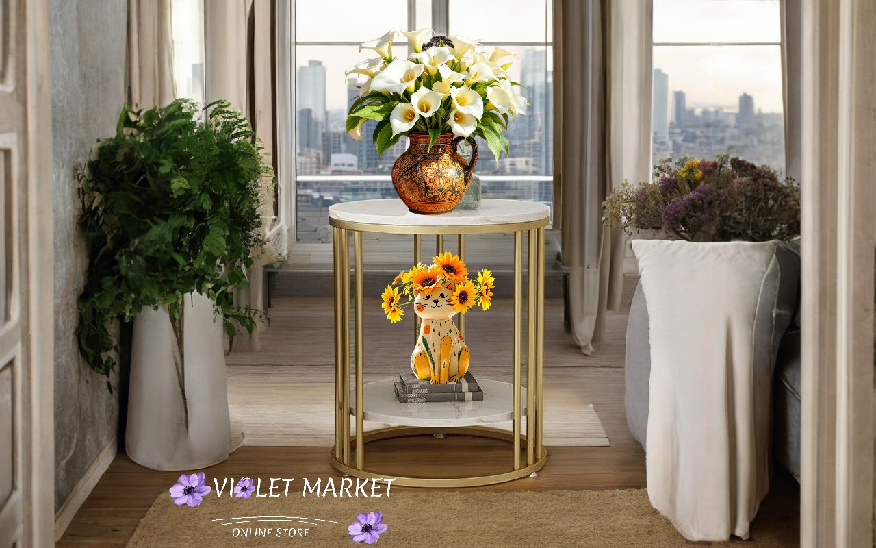 VIOLET Marble Luxe Duo Table