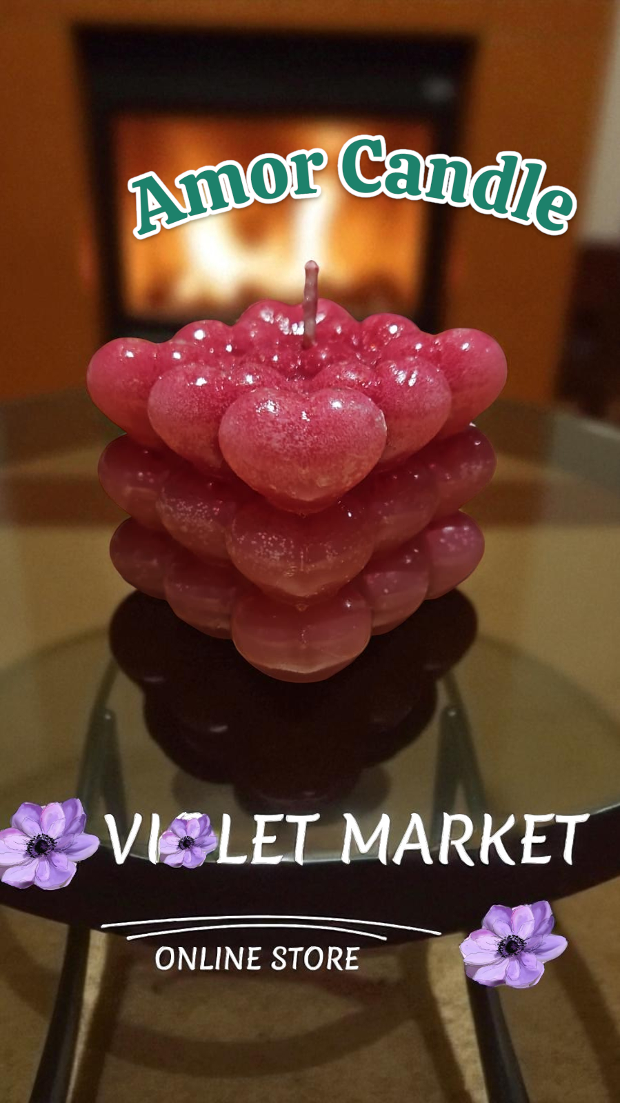❤️ Amor Candle – Violet Market ❤️