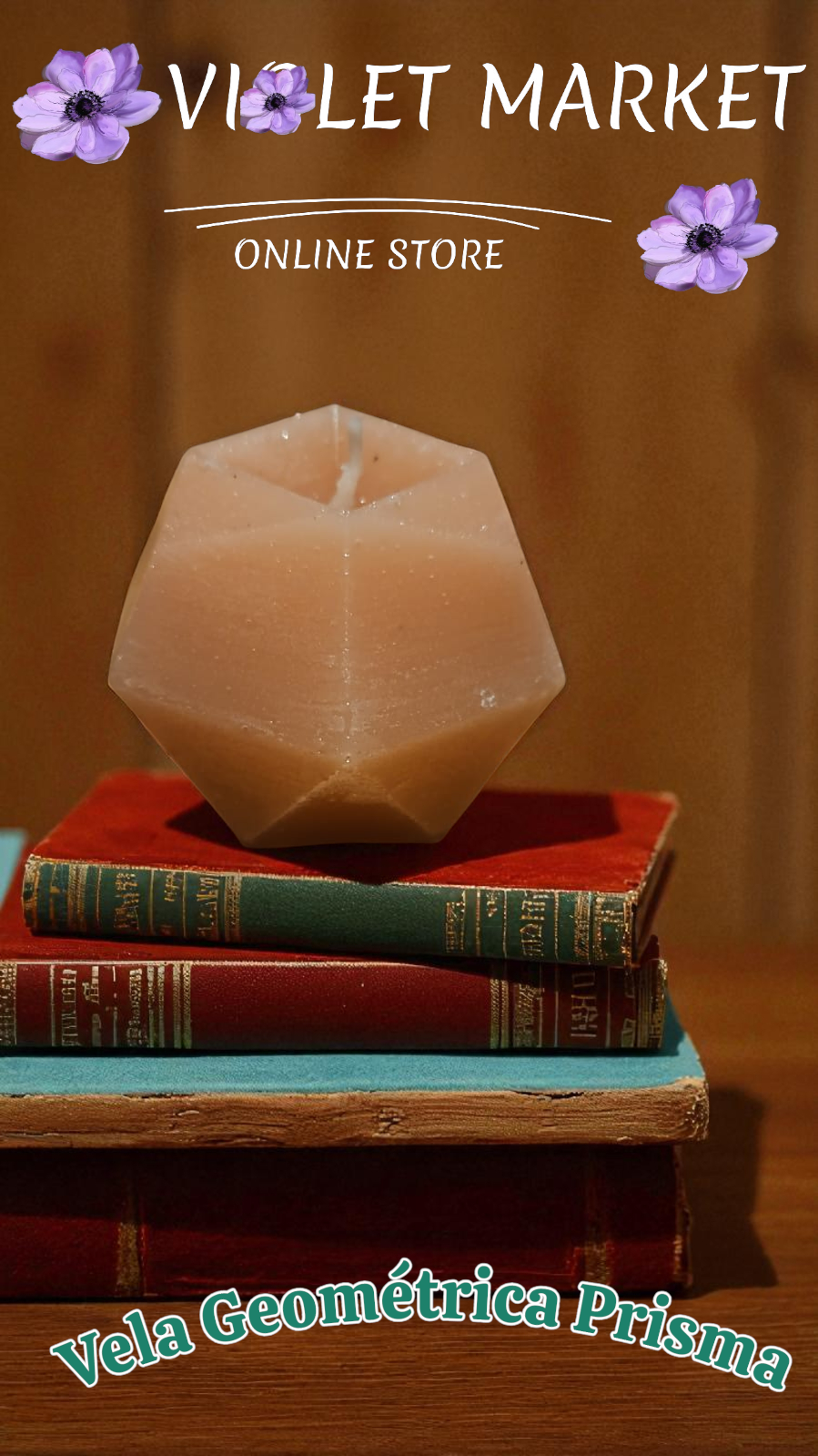 Vela Geométrica Prisma – Violet Market