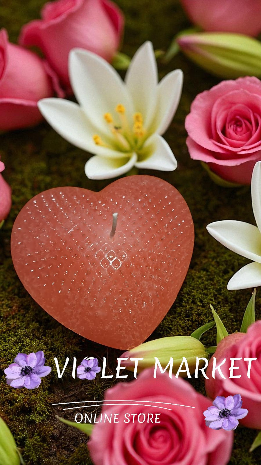 ✨ Corazón Eterno – Vela de Soja Aromática