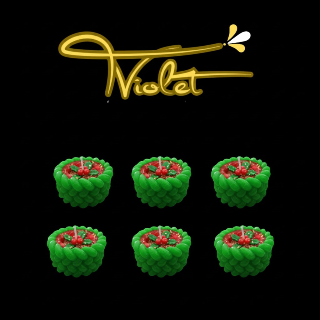 Set de 6 Velas "Trenza de Acebo" – 100% Cera de Soja Artesanal