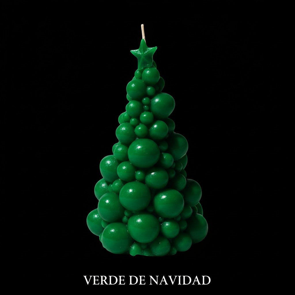 Trio de Mini Vela Árbol de Navidad Bubble