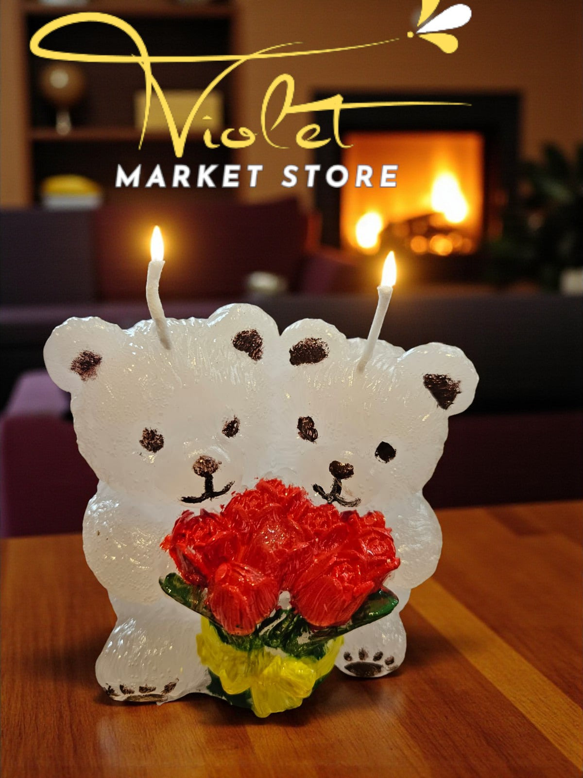 🌟 Ositos Enamorados – Vela Love Bears