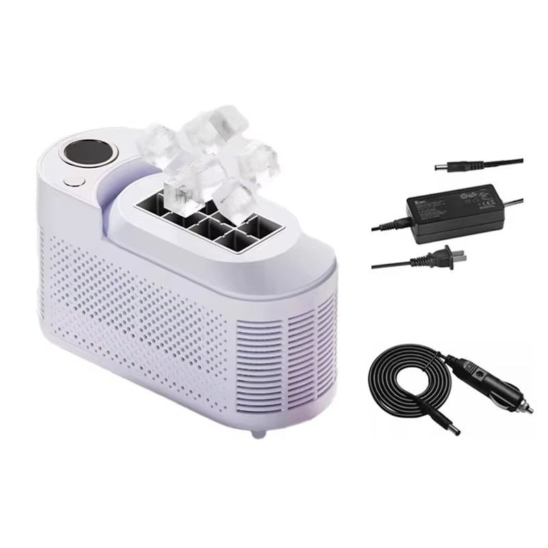A66Z Ice Maker Machine Mini Home/Car Electric Ice Maker Automatic Smart Fast US Plug