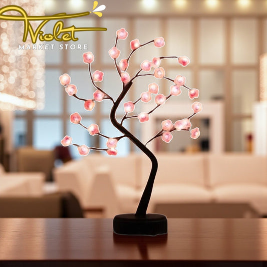 🌸 Lámpara Árbol Flor de Ciruelo LED