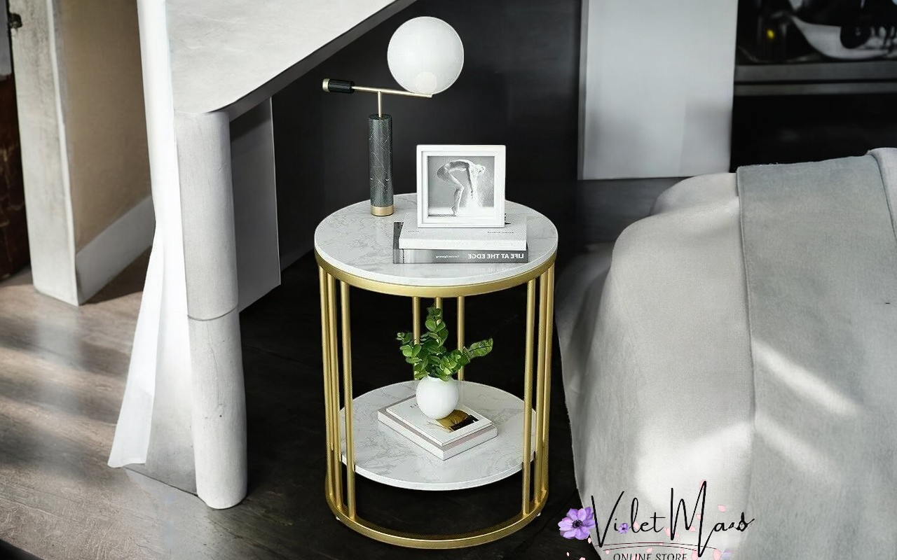 VIOLET Marble Luxe Duo Table