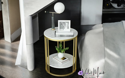 VIOLET Marble Luxe Duo Table
