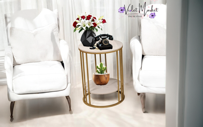 VIOLET Marble Luxe Duo Table
