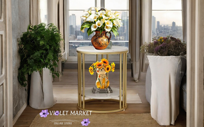 VIOLET Marble Luxe Duo Table