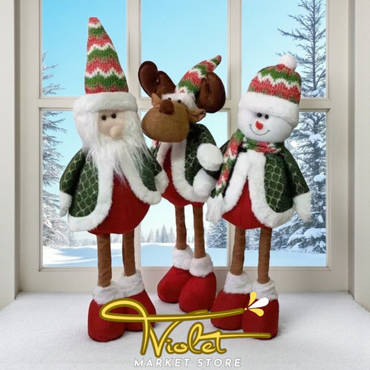 🎄 Muñeco de Santa Claus – 55 cm | Decoración Navideña Encantadora