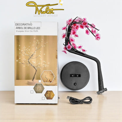 🌸 Lámpara Árbol Flor de Ciruelo LED