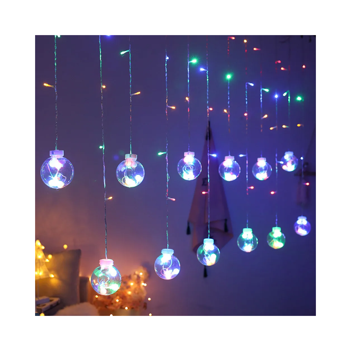 #Navidad luces esferas LED