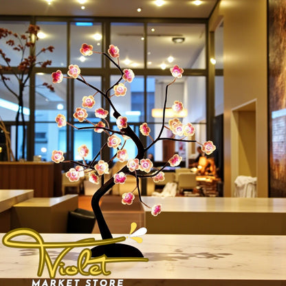 🌸 Lámpara Árbol Flor de Ciruelo LED