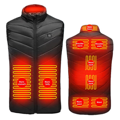 Winter USB Electric Heated Vest Heating Waistcoat Thermal Warm Jacket Electric Body Warmer for Unisex