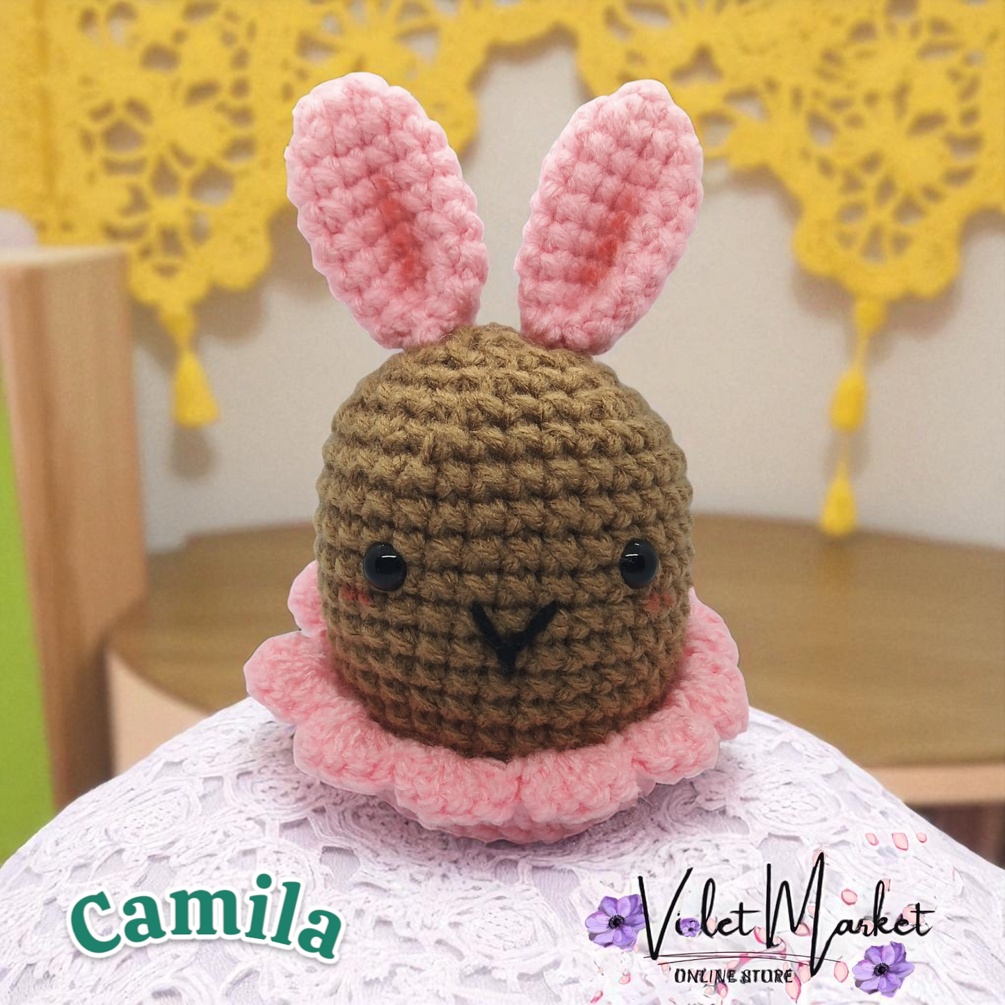 🐣🌸Camila, Martin y Leonel- Los Conejos florales de crochet 🐣🌸