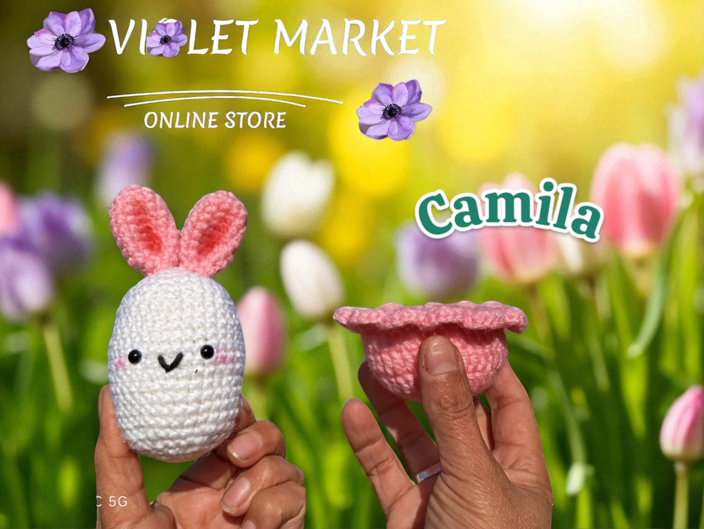 🐣🌸Camila, Martin y Leonel- Los Conejos florales de crochet 🐣🌸