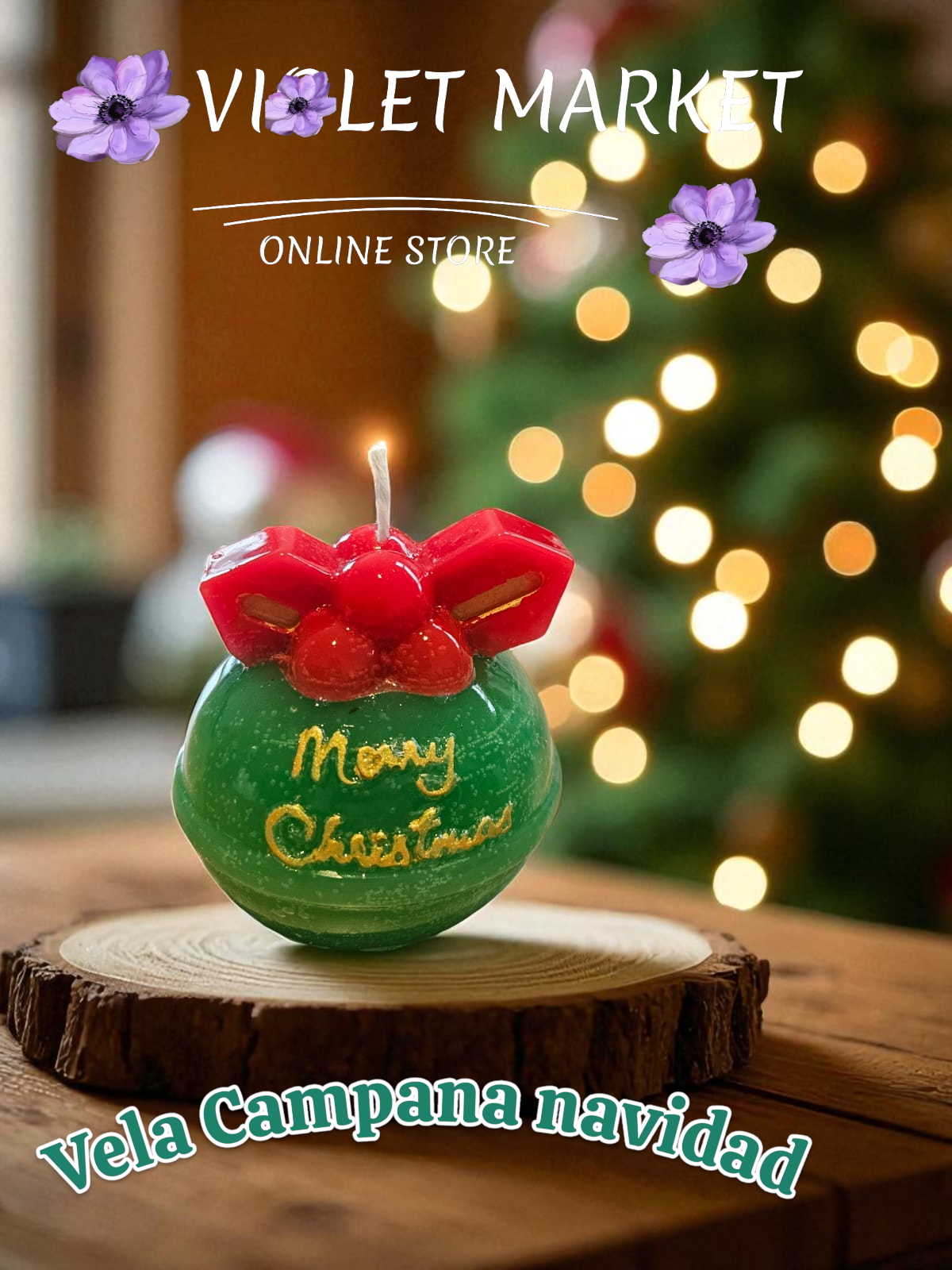 Vela Campana de Navidad – Violet Market