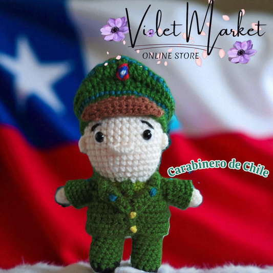 👮♂️Carabinero de Chile en crochet 🇨🇱👮♂️