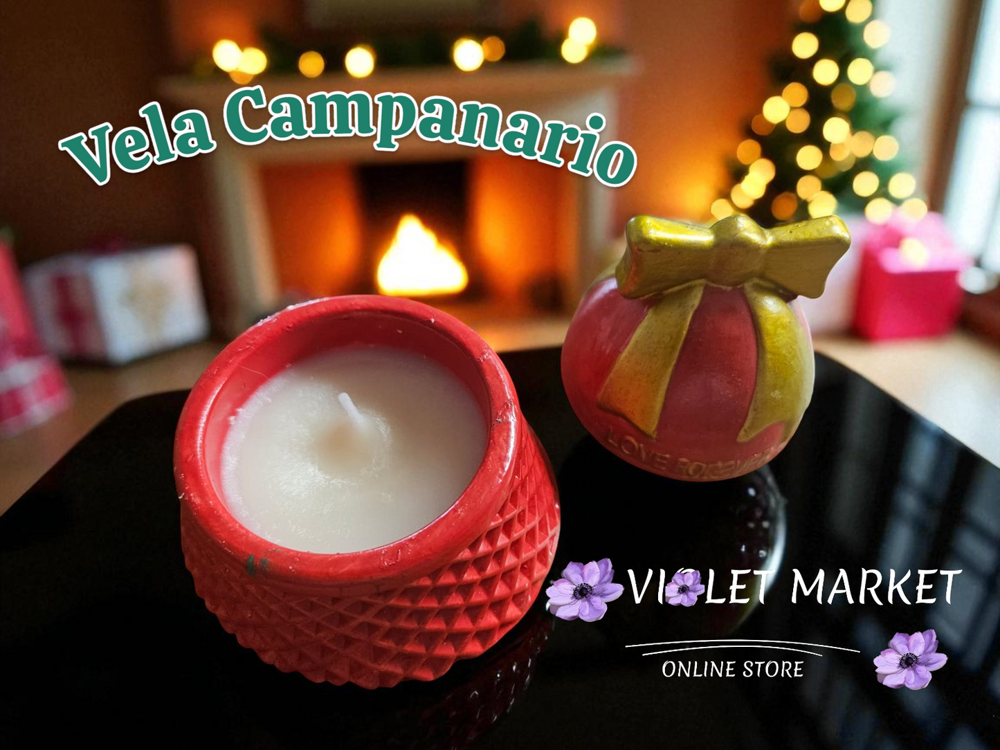 Set de Vela Campanario de Navidad – Violet Market 🎄✨