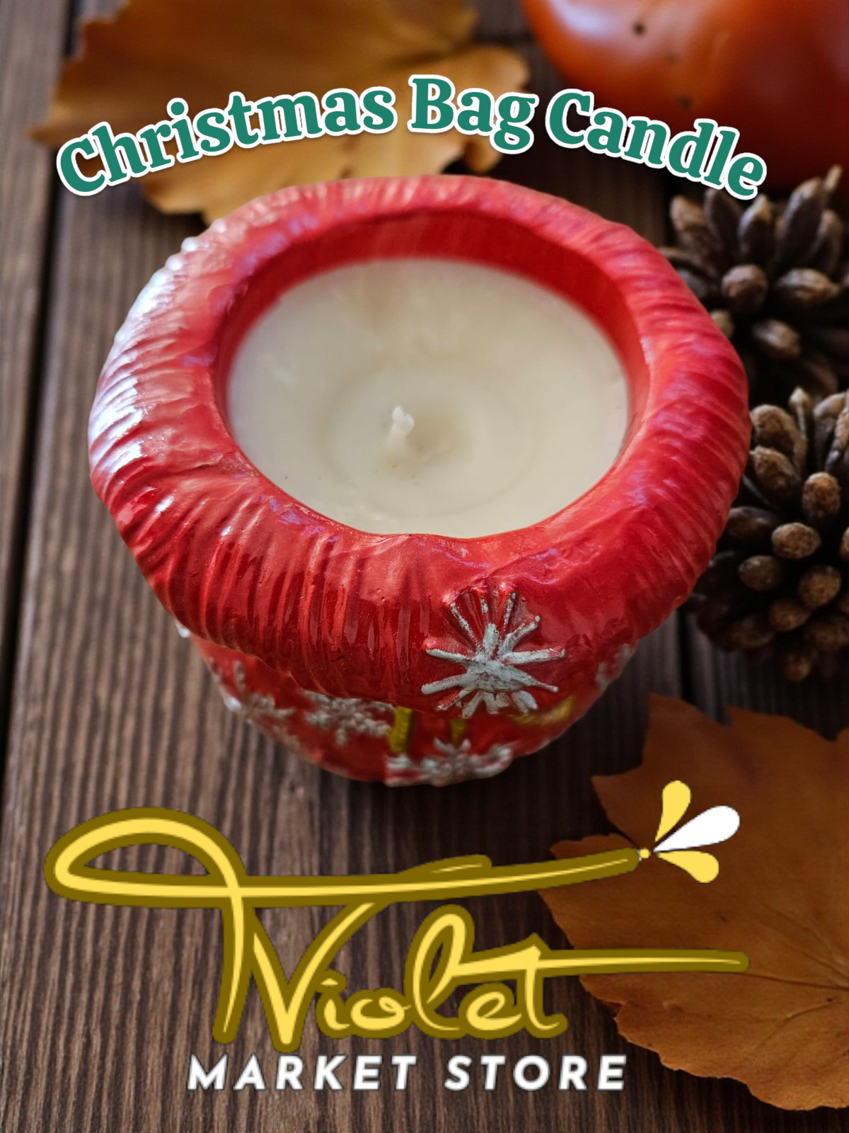 ✨ Vela Saquito Navideño – Christmas Bag Candle