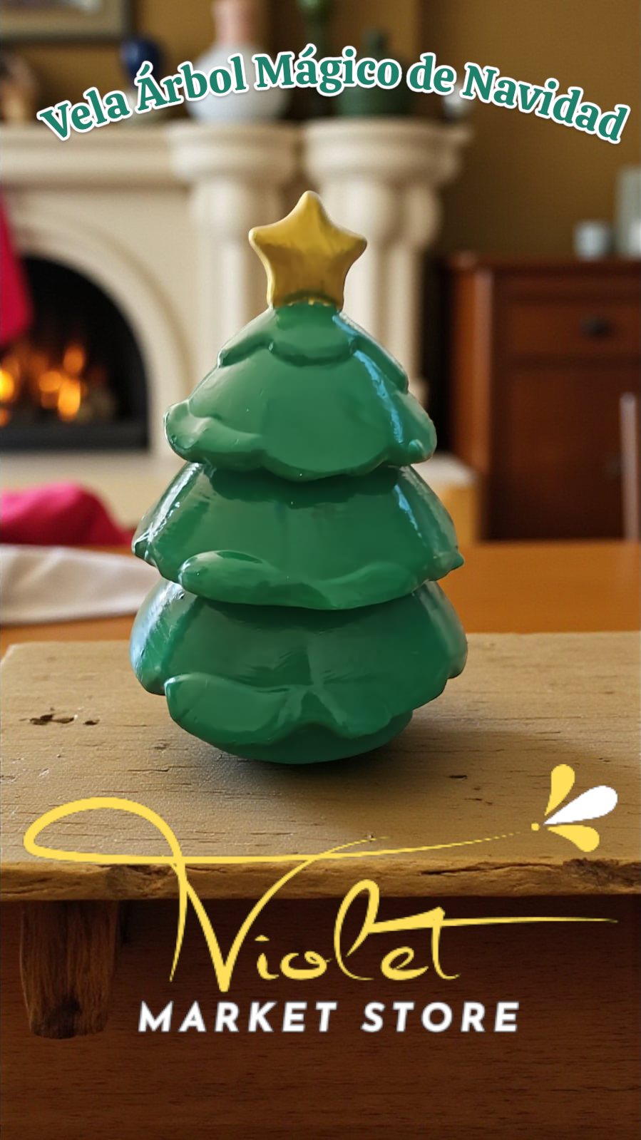 🌟 Vela Árbol Mágico de Navidad