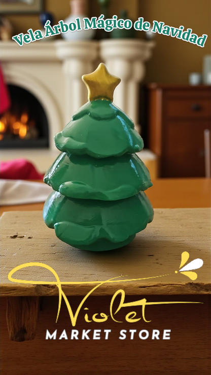 🌟 Vela Árbol Mágico de Navidad