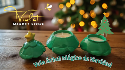 🌟 Vela Árbol Mágico de Navidad