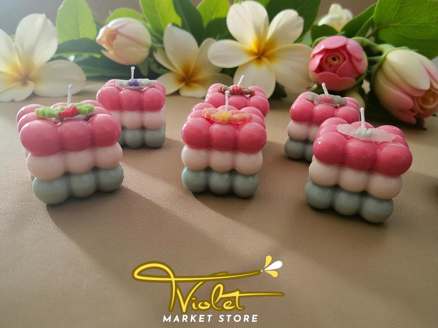 Set 6 Velas Navideñas “Candy Cube”