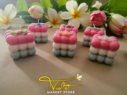 Set 6 Velas Navideñas “Candy Cube”