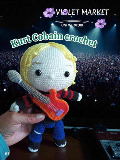 🎸 Kurt Cobain Crochet – Edición Rockera de Violet Market 🎸