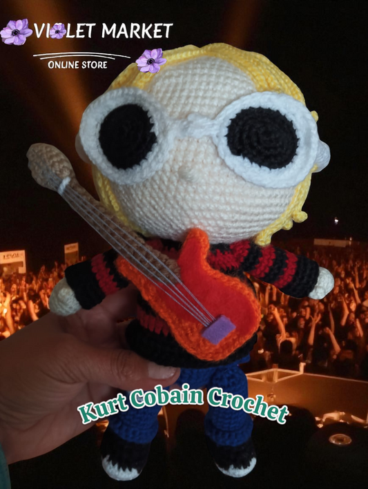 🎸 Kurt Cobain Crochet – Edición Rockera de Violet Market 🎸