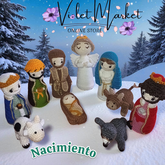 🎄✨ Nacimiento de Jesús en Crochet – Hecho a Mano