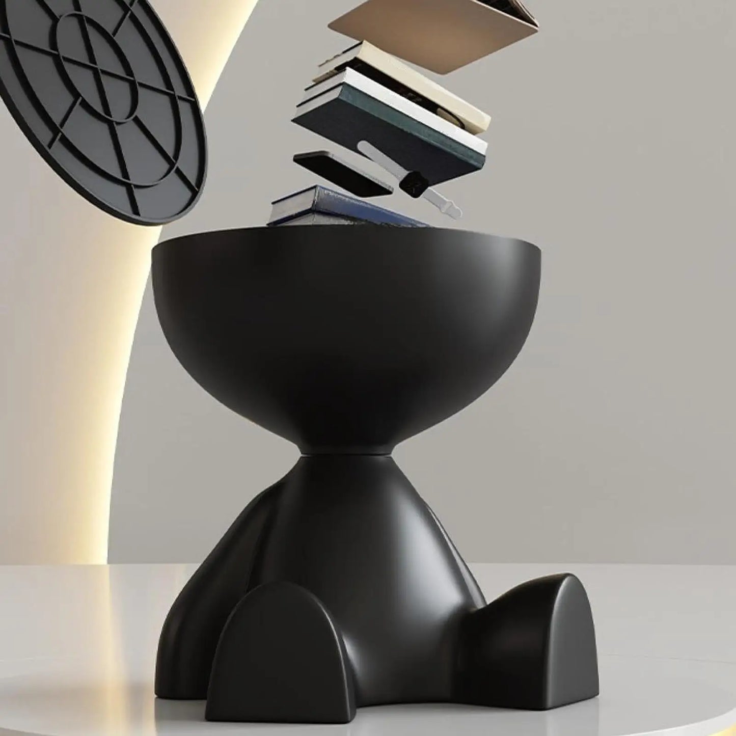 Creative Side End Table Flat Head Bedside Table Multifunction Sofa Side Edge Table for Household Office Minimalist Coffee Table