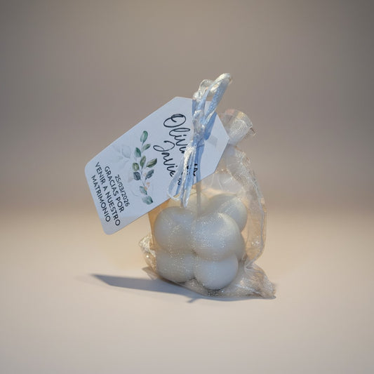Vela de recuerdo Burbuja- Bolsa de Organza