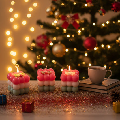 Pack 6 Velas Navideñas “Candy Cube”