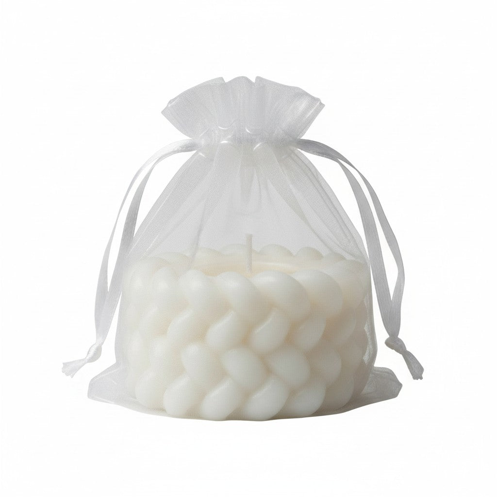 Vela trenzada  Bolsa Organza