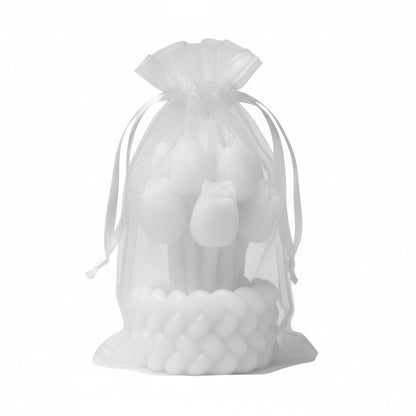 Vela Tulipán Encanto- bolsa de Organza