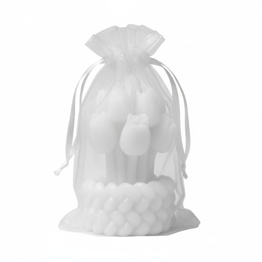Vela Tulipán Encanto- bolsa de Organza