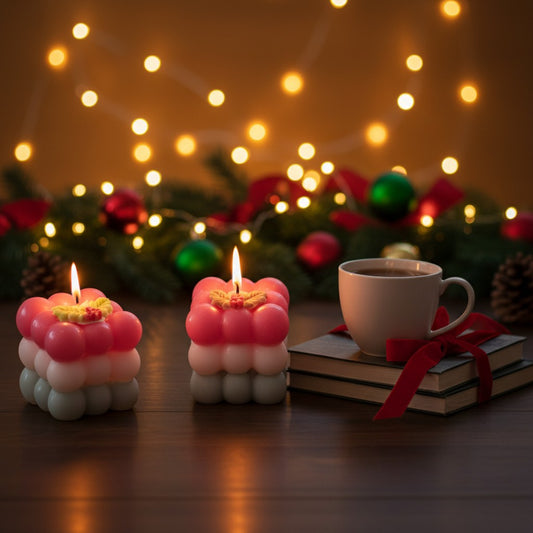 Pack 6 Velas Navideñas “Candy Cube”