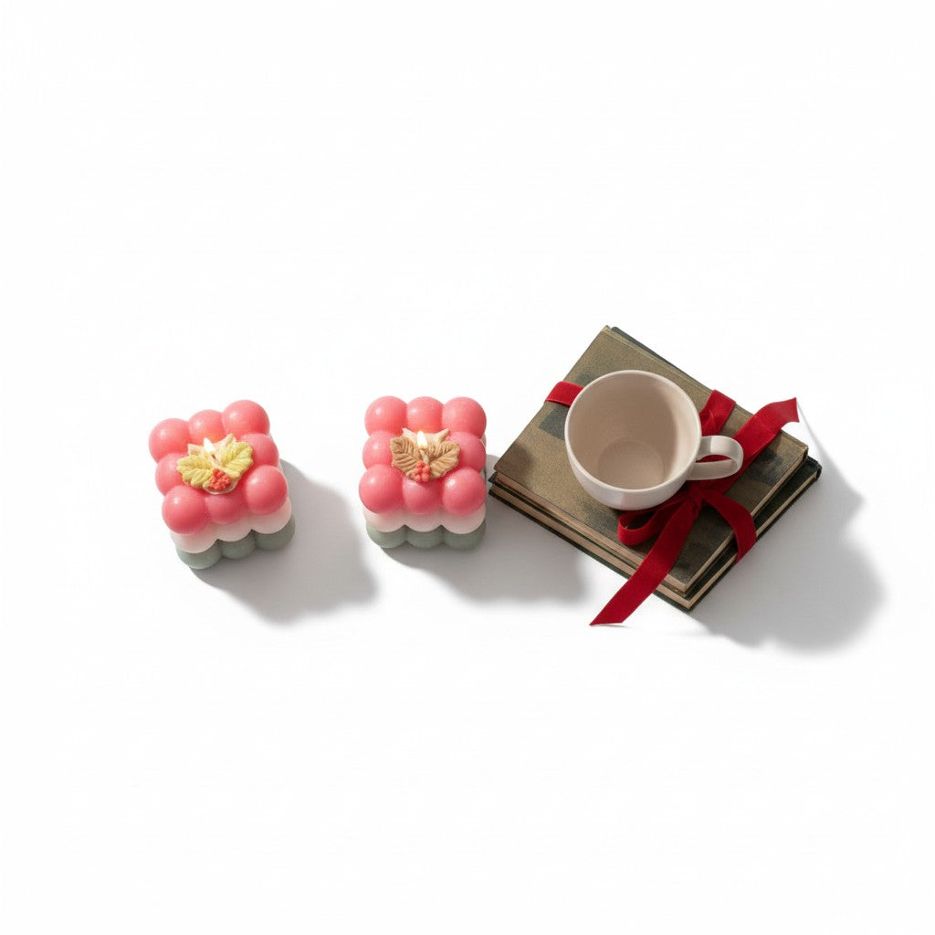 Pack 6 Velas Navideñas “Candy Cube”