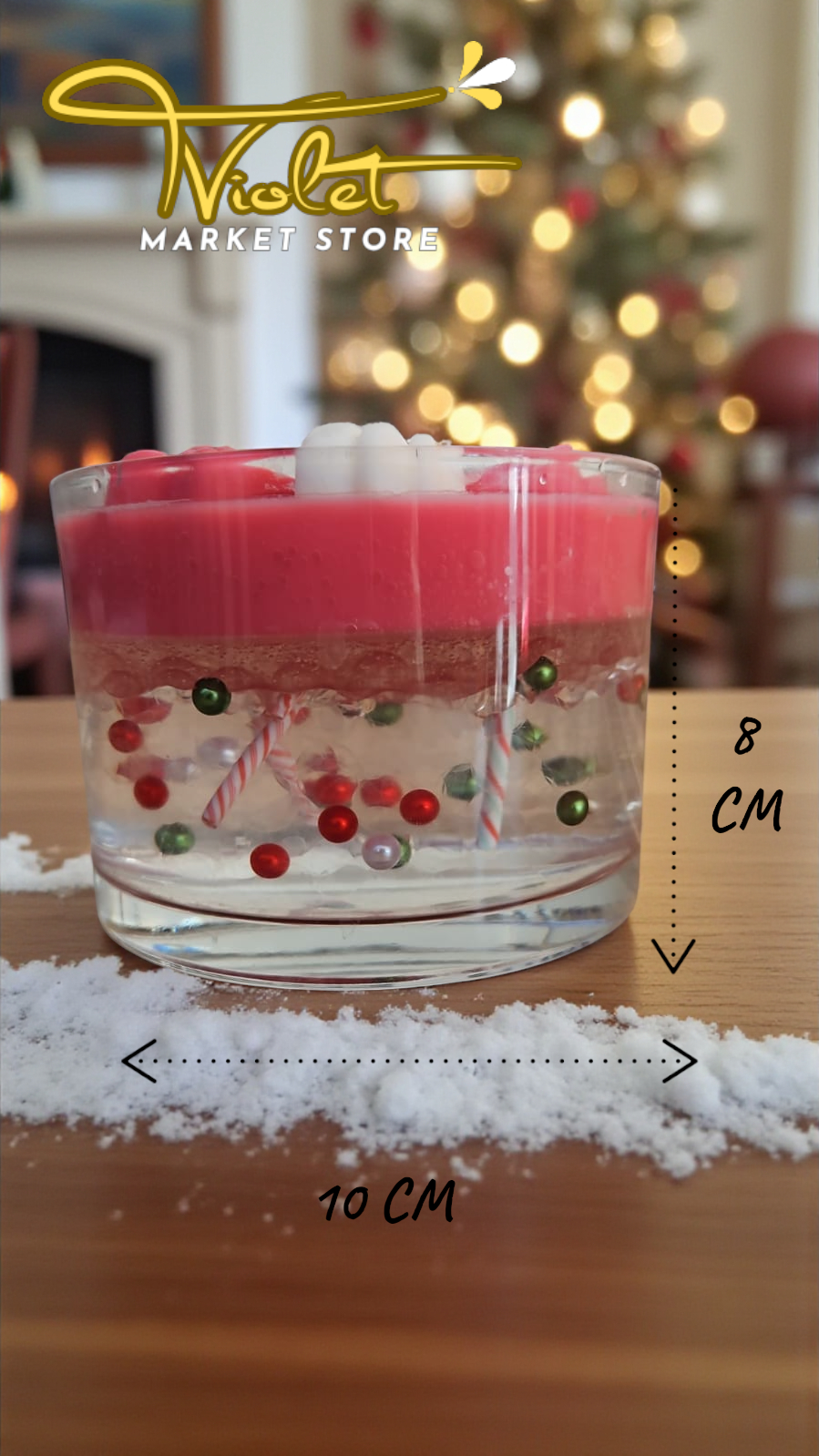 🕯️ Vela Flotante – Navidad