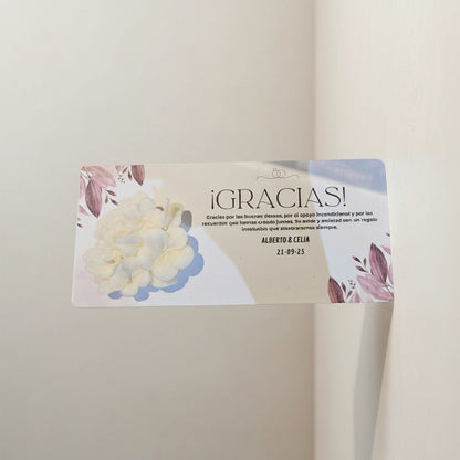 Vela Recuerdo Matrimonio Floral Aromática